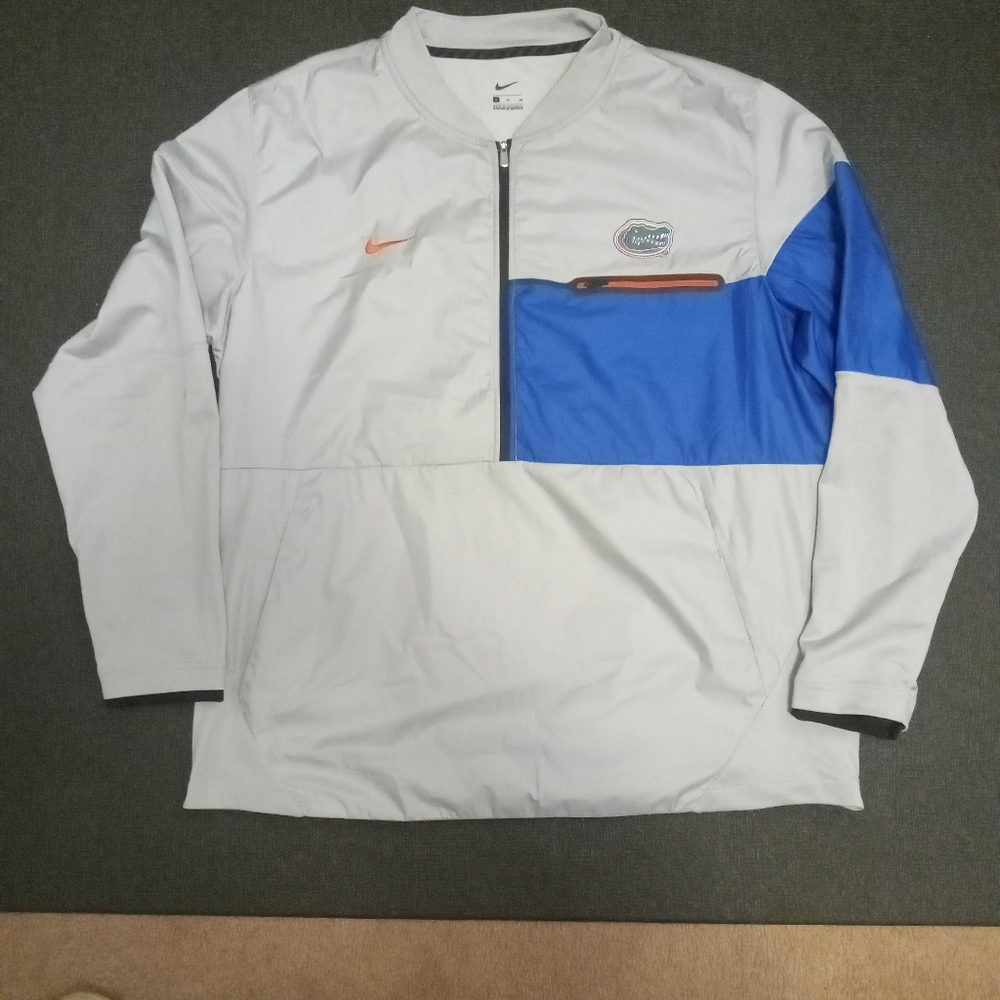 Nike Gray and Blue Windbreaker Jacket